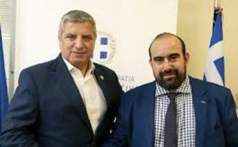 Συνάντηση του Περιφερειάρχη Αττικής Γ. Πατούλη με τον Δήμαρχο Κυθήρων Ευστράτιο Χαρχαλάκη