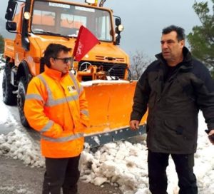 Δυναμικό παρόν της Περιφέρειας στις περιοχές που είχαν προβλήματα με τον χιονιά στην Αττική