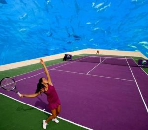 Το πρώτο υποβρύχιο γήπεδο τένις του κόσμου σχεδιασμένο για το Ντουμπάι ψάχνει για επενδυτές 