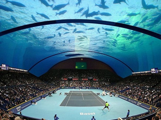 Το πρώτο υποβρύχιο γήπεδο τένις του κόσμου σχεδιασμένο για το Ντουμπάι ψάχνει για επενδυτές