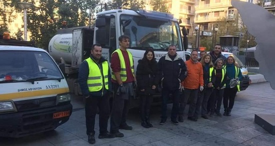 Δημος Αθηναιων: Το 2020 βρίσκει τις υπηρεσίες καθαριότητας του δήμου σε όλες τις πλατείες και τους ελεύθερους χώρους της Αθήνας
