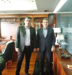 Ο Δήμαρχος Βριλησσίων Ξ. Μανιατογιάννης συναντήθηκε  σήμερα με τον Υπουργού Προστασίας του Πολίτη Μιχάλη Χρυσοχοίδη