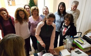 Κοπή πίτας στο τμήμα Θρακιώτικης παράδοσης στο Καλλιτεχνικό Εργαστήρι Μελισσίων