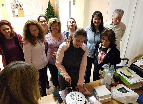 Κοπή πίτας στο τμήμα Θρακιώτικης παράδοσης στο Καλλιτεχνικό Εργαστήρι Μελισσίων