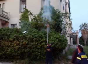 Πεντέλη : Φωτιά στο χώρο του Πρώην Νοσοκομείου Παπαδημητρίου στα Μελίσσια