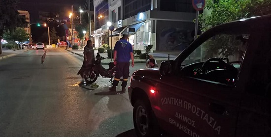 Βριλήσσια : Πτώση μηχανής στην οδό Μπακογιάννη και Γράμμου