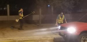 Βριλήσσια: Στην οδό Λ. Πεντέλης στα Βριλήσσια μέχρι αργά το βράδυ γίνονταν αποξήλωση τον χόρτων και καθαρισμός