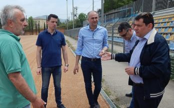 Οι Δήμαρχοι Στράτος Σαραγούδας και Τάσος Μαυρίδης επισκεφτήκαν το Διαδημοτικό Στάδιο Μεταμόρφωσης - Λυκόβρυσης Πεύκης