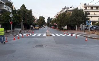 Φιλοθέη  Ψυχικό:  Νέες διαγραμμίσεις επί της οδού 25ης Μαρτίου στο Νέο Ψυχικό