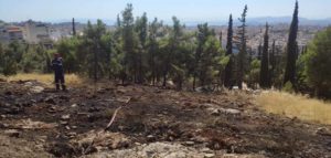 ΣΠΑΥ:  Χθες πυρκαγιά στον Υμηττό στην περιοχή του Βύρωνα στον λόφο Αράπη