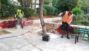 Αθήνα: Δράση αντιγκράφιτι στον Δήμο της Αθήνας