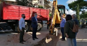 Μαρούσι: Αυτοψία του Δημάρχου στα αντιπλημμυρικά έργα της περιοχής του Αγίου Θωμά
