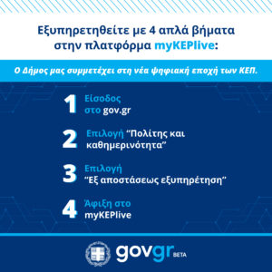 Λυκόβρυση Πεύκη:  Τα ΚΕΠ του Δήμου εντάσσονται στο δίκτυο myKEPlive