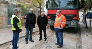 Μαρούσι : Ο Δήμαρχος Αμαρουσίου πραγματοποίησε αυτοψίες σε εκτελούμενα έργα του Δήμου