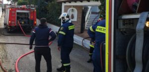 Διόνυσος : Στην Δημοτική κοινότητα Σταματάς στην Λεωφόρο Λίμνης Μαραθώνος εκδηλώθηκε πυρκαγιά σε μπουκάλα αερίου