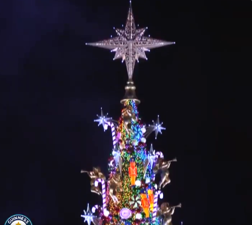 Διεθνή : Το μεγαλύτερο  όρθιο χριστουγεννιάτικο δέντρο του κόσμου που μπήκε στο ρεκόρ Γκίνες  