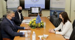 Περιφέρεια Αττικής : Συνάντηση του Περιφερειάρχη με την Ευρωβουλευτή και Αντιπρόεδρο της Επιτροπής Διεθνούς Εμπορίου του Ευρωπαϊκού Κοινοβουλίου Άννα Μισέλ Ασημακοπούλου