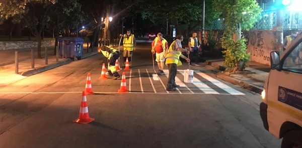 Κηφισιά: Συνεχίζουν οι επιδιορθώσεις των  διαγραμμίσεων στους δρόμους του Δήμου