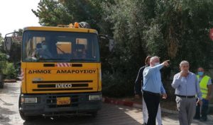 Μαρούσι : Αυτοψία Δήμαρχου στην περιοχή των Αναβρύτων όπου εκτελούνται εκτεταμένες εργασίες αποψιλώσεων, καθαρισμών και  συντήρησης πρασίνου