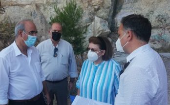 Μετά την επίσκεψη έγινε παρουσίαση  του σχεδίου ανάδειξης του Πεντελικού όρους