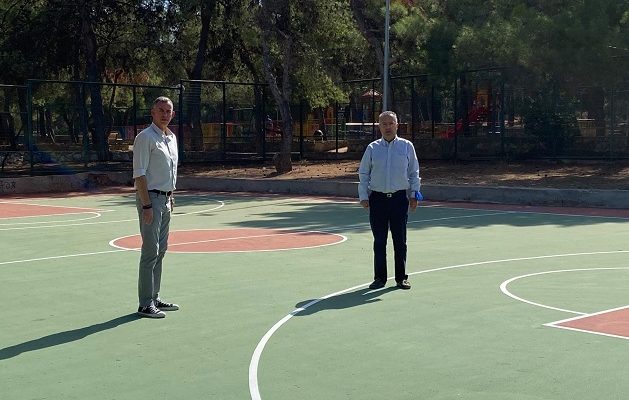 Παπάγου Χολαργού: Έτοιμο να παραδοθεί  προς χρήση τις επόμενες ημέρες, το ανοιχτό γήπεδο μπάσκετ «Χ. Χαντζόπουλος»