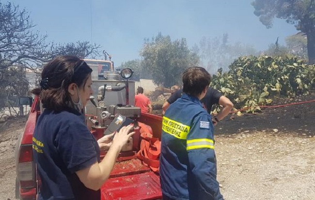 Πεντέλη: Άμεση ήταν η αντίδραση του Εθελοντικού κλιμακίου του Δήμου Πεντέλης στην φωτιά  που ξέσπασε στον Λόφο Παλλήνης