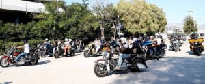 Ελλάδα:  Πρώτος σταθμός στην Ολυμπιακή Περιήγηση με μηχανές Harley το Στάδιο Ειρήνης και Φιλίας