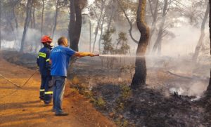 Άμεση επέμβαση του ΣΠΑΠ στην καταστροφική πυρκαγιά που ξέσπασε στη Βαρυμπόμπη, το Κρυονέρι και τις Αδάμες