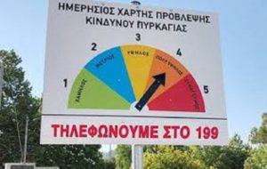 Προσοχή, υψηλός κίνδυνος πυρκαγιάς