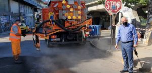 Μαρούσι: Αυτοψίες του Δημάρχου σε εργασίες επισκευής οδοστρώματος σε πολλά σημεία της πόλης