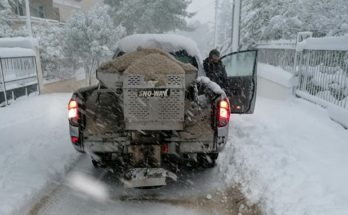 Πεντέλη: «Ανακοίνωση» Η πορεία εκχιονισμού στην πόλη