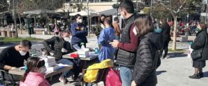 Βριλήσσια: Στην Πλατεία Αναλήψεως πραγματοποιήθηκε σήμερα δράση δωρεάν rapidtests
