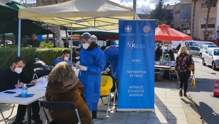 Ηράκλειο Αττικής:  Επιτυχημένη  η σημερινή δράση για δωρεάν rapid covid test στη λαϊκή αγορά του Δήμου