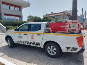 Σ.Π.Α.Π: Παράδοση ενός σύγχρονου διπλοκάμπινου οχήματος 4χ4 με πυροσβεστική υπερκατασκευή στον Δήμο Μαραθώνα
