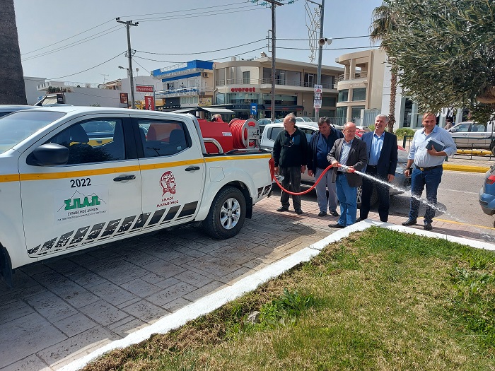 Σ.Π.Α.Π: Παράδοση ενός σύγχρονου διπλοκάμπινου οχήματος 4χ4 με πυροσβεστική υπερκατασκευή στον Δήμο Μαραθώνα