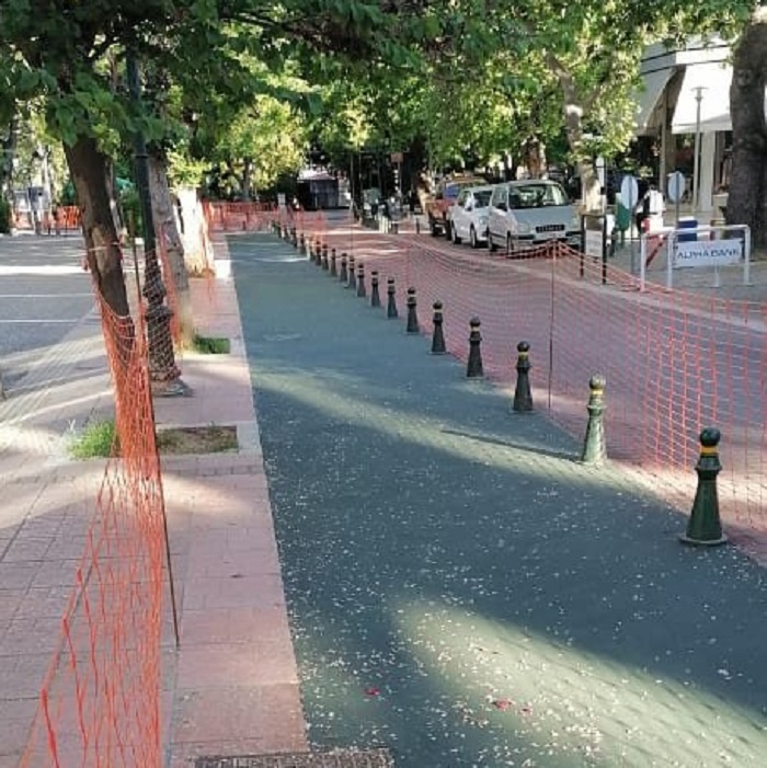 Ολοκληρώθηκε η ανακατασκευή του ποδηλατοδρόμου στην οδό Κολοκοτρώνη   μήκους 550μ