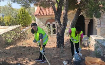 Νέα δράση καθαριότητας και ευπρεπισμού σήμερα το πρωί στο κοιμητήριο Μελισσίων