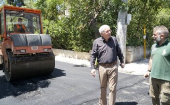 Μαρούσι : Αυτοψία του Δημάρχου Αμαρουσίου στα έργα ασφαλτοστρώσεων στην πόλη