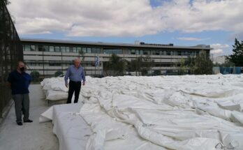 Μαρούσι : «4ο Γενικό Λύκειο Αμαρουσίου Ζεκάκειο» - Αυτοψία του Δημάρχου στο έργο κατασκευής κλειστού γηπέδου μπάσκετ  τύπου λυόμενου στεγάστρου