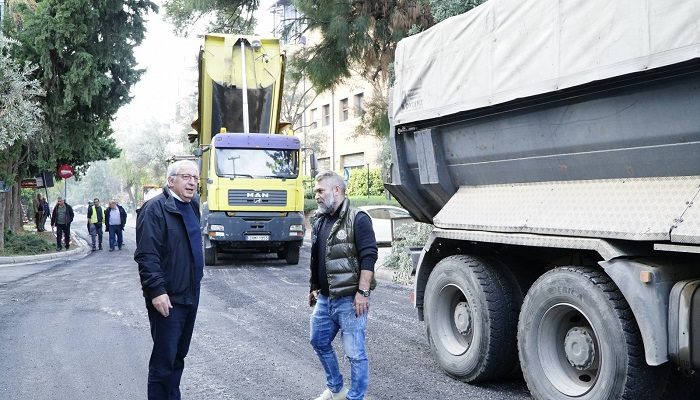 Μαρούσι : Αυτοψία του Δημάρχου Αμαρουσίου στα έργα ανακατασκευής – συντήρησης οδών στην πόλη