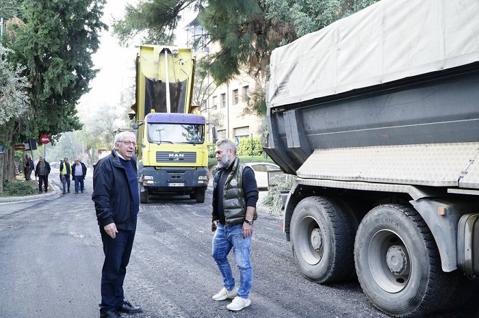Μαρούσι : Αυτοψία του Δημάρχου Αμαρουσίου στα έργα ανακατασκευής – συντήρησης οδών στην πόλη