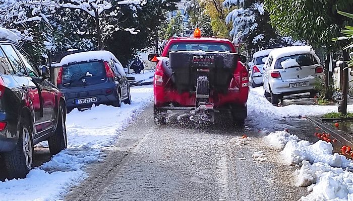 Χαλάνδρι: Κακοκαιρία «Μπάρμπαρα» -  Πώς αντιμετωπίστηκε το πρώτο κύμα του χιονιά