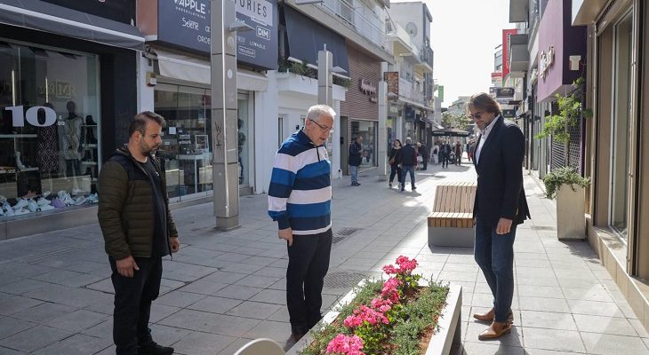Μαρούσι:  Αυτοψία του Δημάρχου Αμαρουσίου στις εργασίες αναβάθμισης του Εμπορικού Κέντρου της πόλης