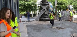Μαρούσι : Αυτοψία του Δημάρχου στο έργο ανακατασκευής της οδού Διομήδους στο κέντρο της πόλης