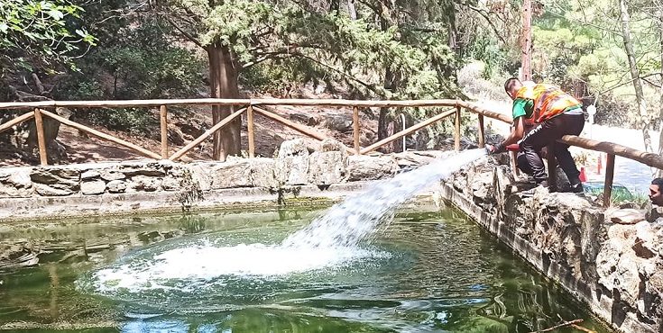 Καισαριανή: Αναπλήρωση νερού της λίμνης της Καλοπουλας