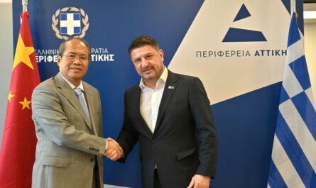 Περιφέρεια Αττικής: Συνάντηση εργασίας του Περιφερειάρχη με τον πρέσβη της Λαϊκής Δημοκρατίας της Κίνας στην Ελλάδα