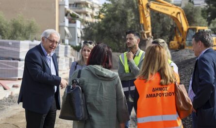 Μαρούσι: Αυτοψία του Δημάρχου Αμαρουσίου στα έργα διανοίξεων των οδών Λάρνακος και Μυκηνών