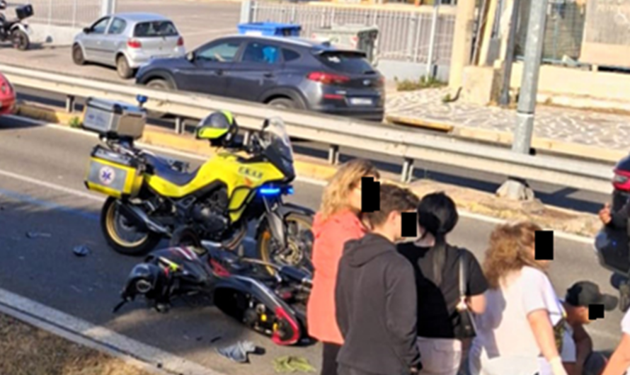 Τροχαίο: Δύο επιβάτες μηχανής σοβαρά τραυματίες στη Λεωφόρο Μαραθώνος στον Νέο Βουτζά