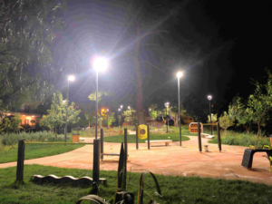 Το έργο κατασκευάστηκε με χρηματοδότηση που εξασφάλισε ο Δήμος Χαλανδρίου απο το Πράσινο Ταμείο.