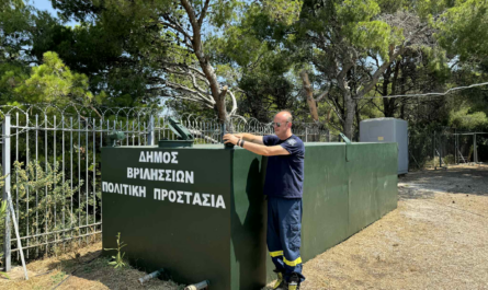 Τοποθετήθηκαν περιμετρικά του «Δάσος Αγ. Θεοκλήτου στα Άνω Βριλήσσια» τρεις νέες δεξαμενές πυρόσβεσης